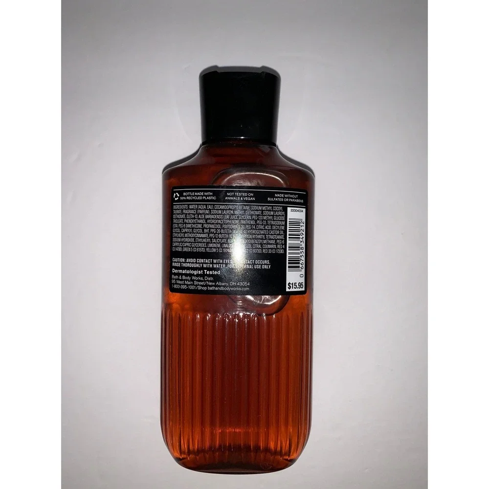 Bath and Body Works Mahogany Teakwood 3 in 1 Hair Face and‎ Body Wash Men 10oz